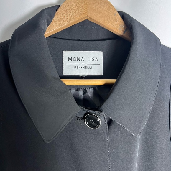 MONA LISA Fen-nelli Women's Gray Trench Coat - Picture 2 of 7